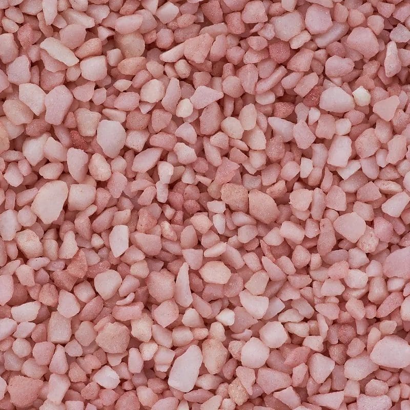 Close-up of pink Himalayan salt crystals texture